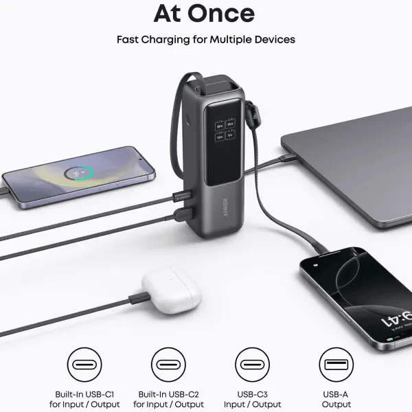 Pin sạc dự phòng Anker A1695 25.000mAh 165W chính hãng 