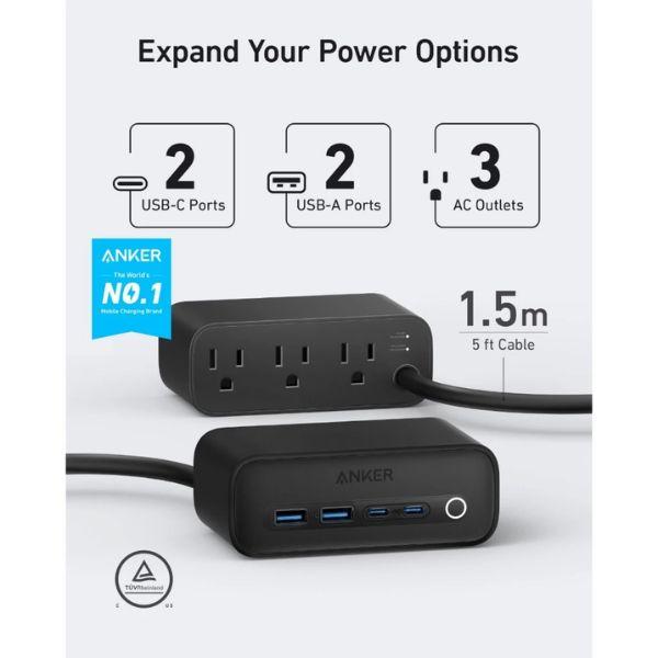 Đế Sạc Anker 525 A91C0 3AC 2A 2C 67W Chính Hãng 