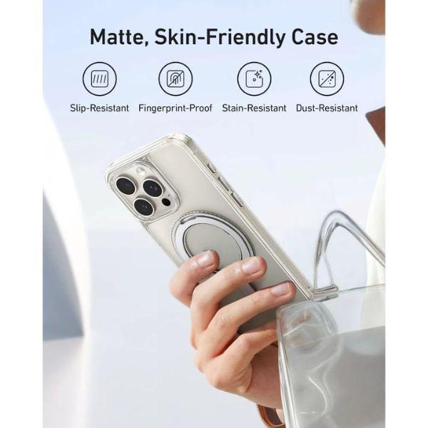 Ốp Lưng Anker MagGo Magnetic A90H1H0A 360° Ring Stand iPhone 16 Pro Chính Hãng 