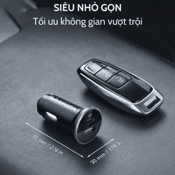 Sạc Ô tô Anker 323 1C1A 52.5W A2735 Chính Hãng 
