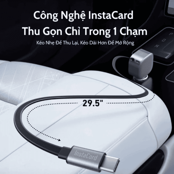 Sạc Ô tô Anker nano 75W tích hợp cáp USB-C A2738 Chính Hãng 