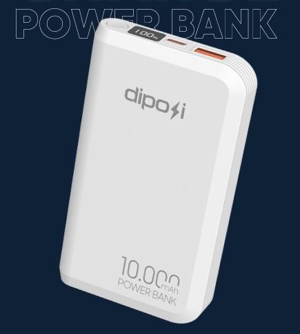Pin Sạc Dự Phòng DIPOSI DiPow Digital Display 10000mAh Sạc Nhanh 22.5w PGK-01 Chính Hãng