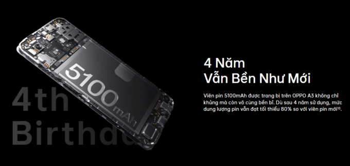 Dung lượng pin 5100 mAh