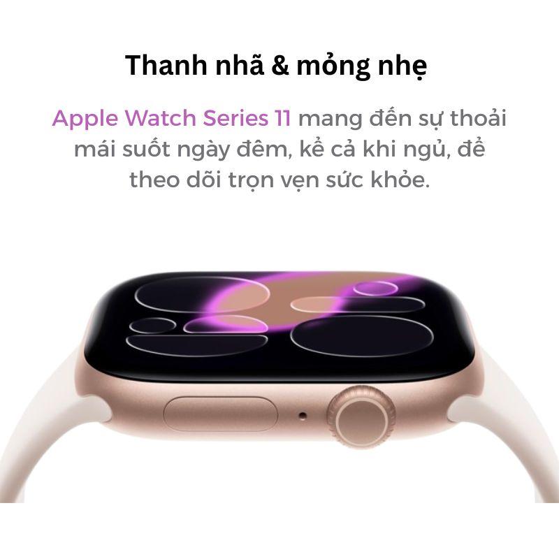 Apple Watch Series 11 42mm GPS + Cellular Viền Nhôm Dây Cao Su Chính Hãng Apple Việt Nam