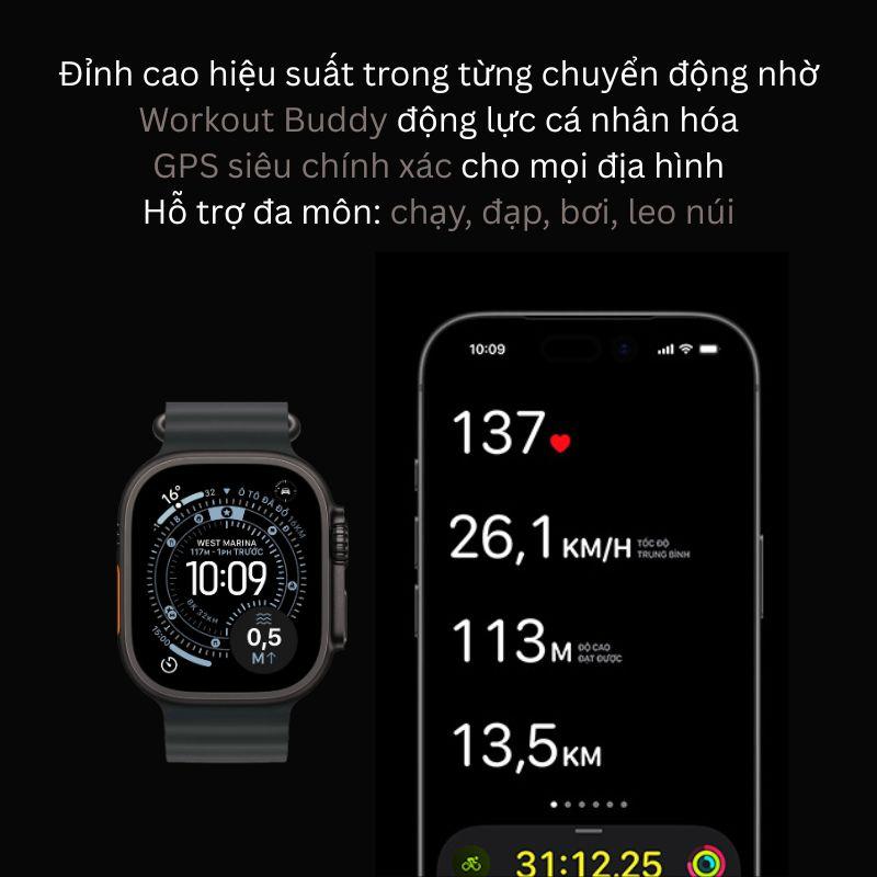 Apple Watch Ultra 3 49mm GPS + Cellular Viền Titanium Đen - Dây Alpine Chính Hãng Apple Việt Nam
