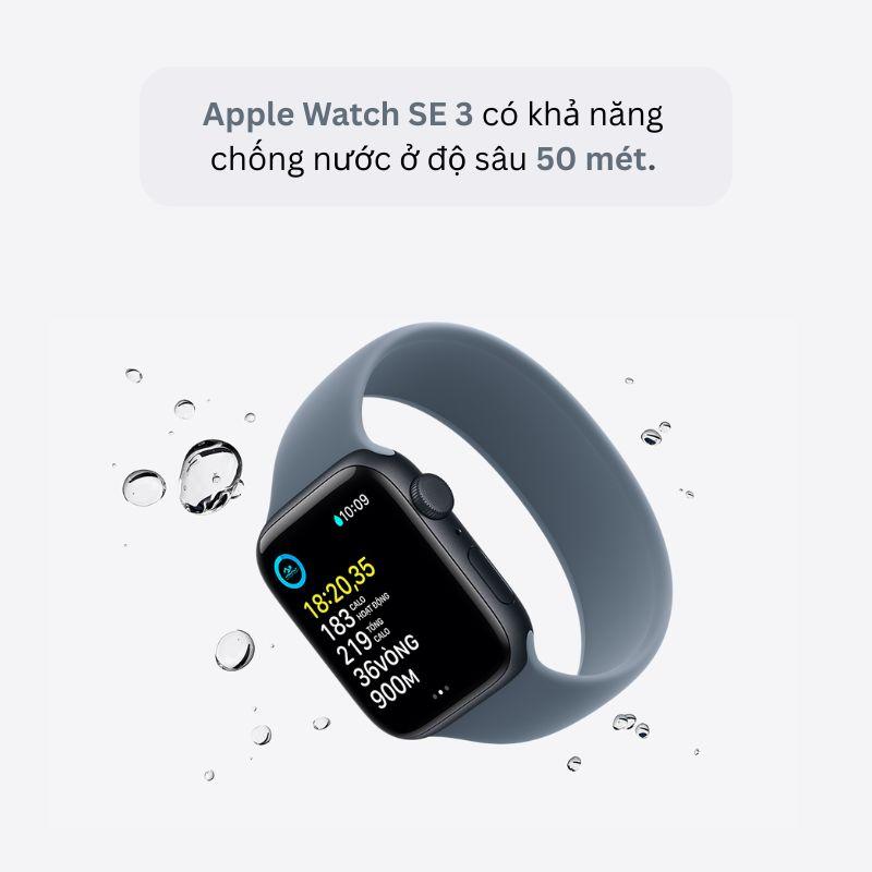 Apple Watch SE 3 40mm GPS Viền Nhôm Dây Cao Su Chính Hãng Apple Việt Nam
