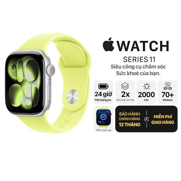 Apple Watch Series 11 42mm GPS Viền Nhôm Dây Cao Su Chính Hãng Apple Việt Nam