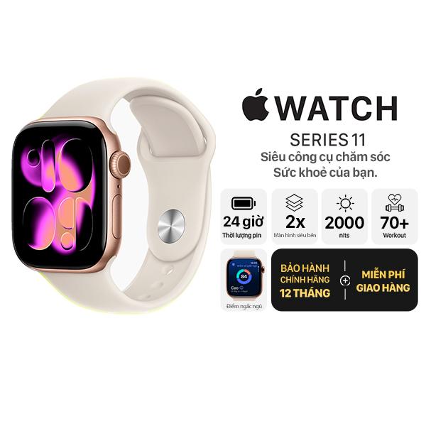 Apple Watch Series 11 46mm GPS Viền Nhôm Dây Cao Su Chính Hãng Apple Việt Nam