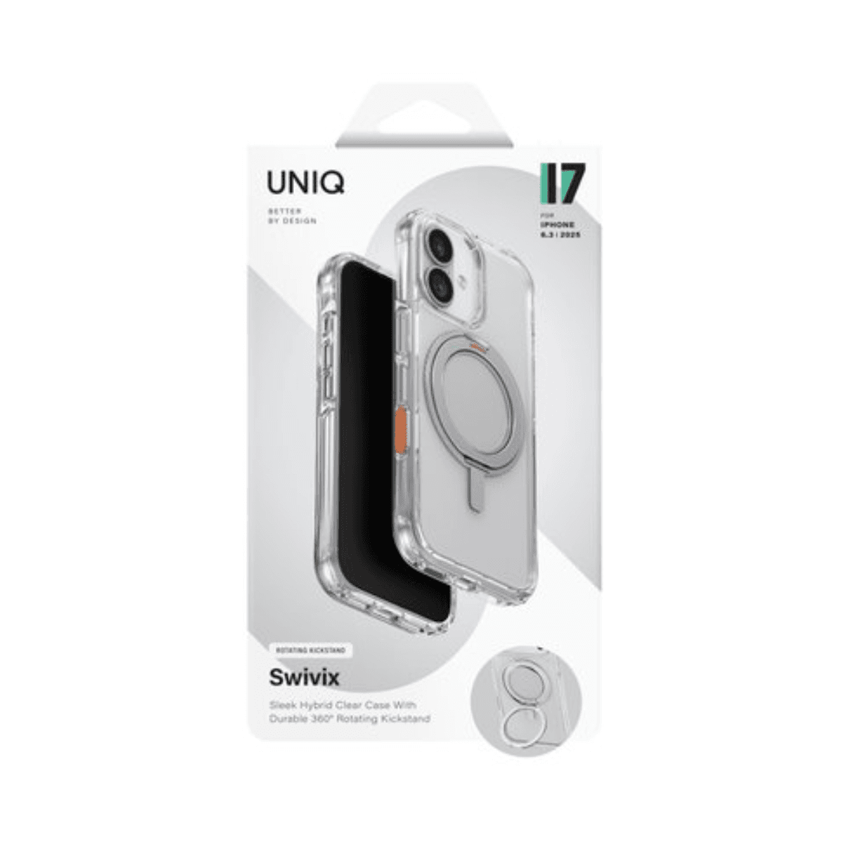 Ốp Lưng UNIQ Hybrid Swivix With 360 Rotating Kickstand Cho iPhone 17