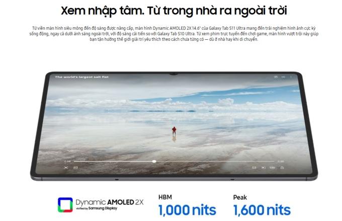 M&agrave;n h&igrave;nh Dynamic AMOLED 2X 14.6 inch rực rỡ
