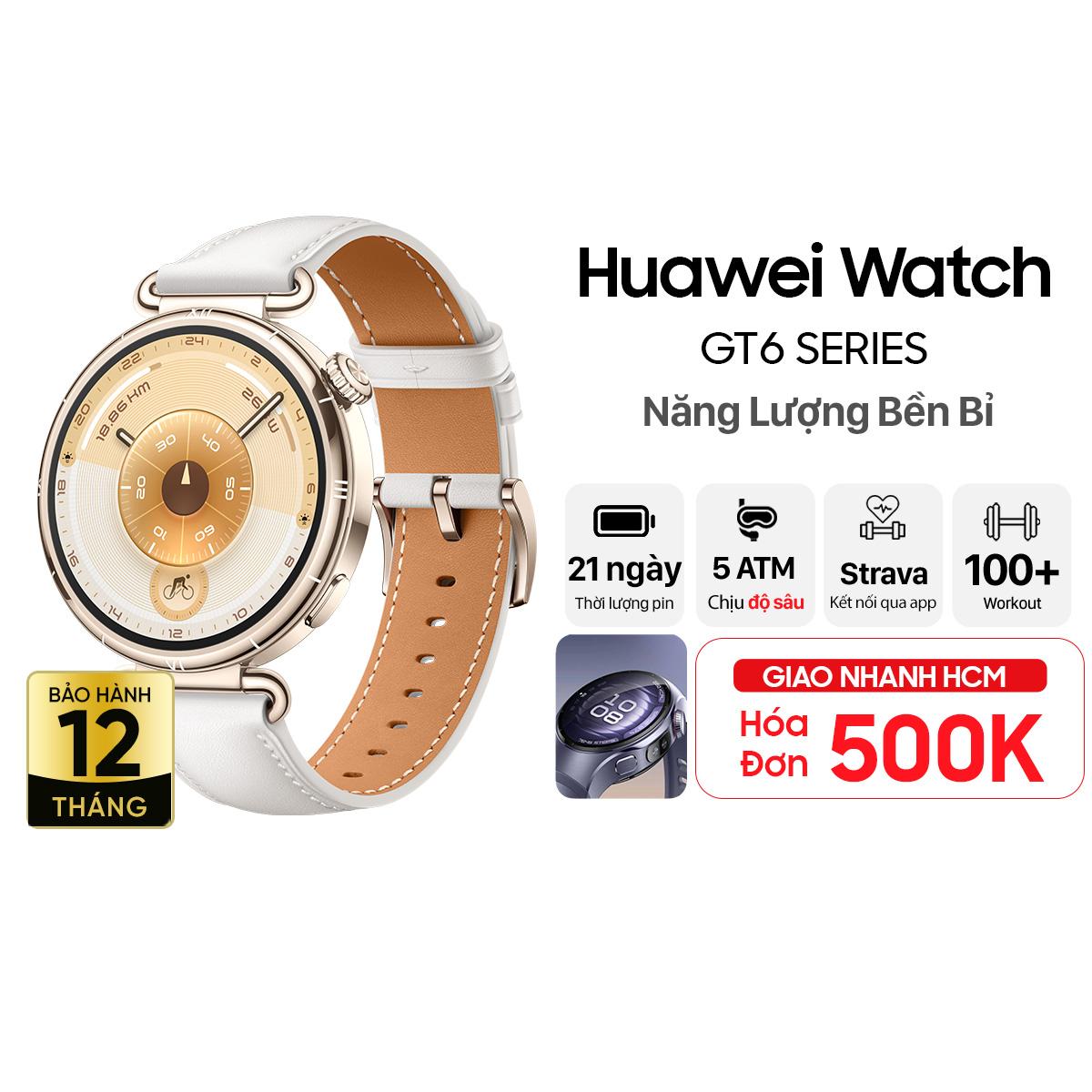 Đồng hồ thông minh Huawei Watch GT6 41mm - Dây Da
