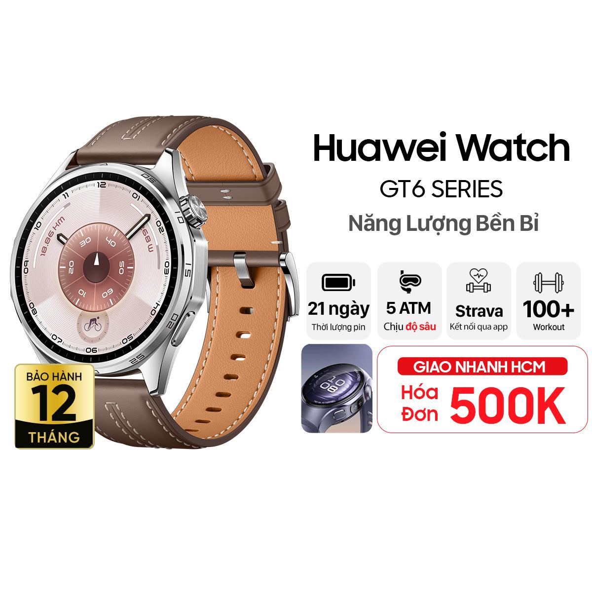 Đồng hồ thông minh Huawei Watch GT6 46mm - Dây Da