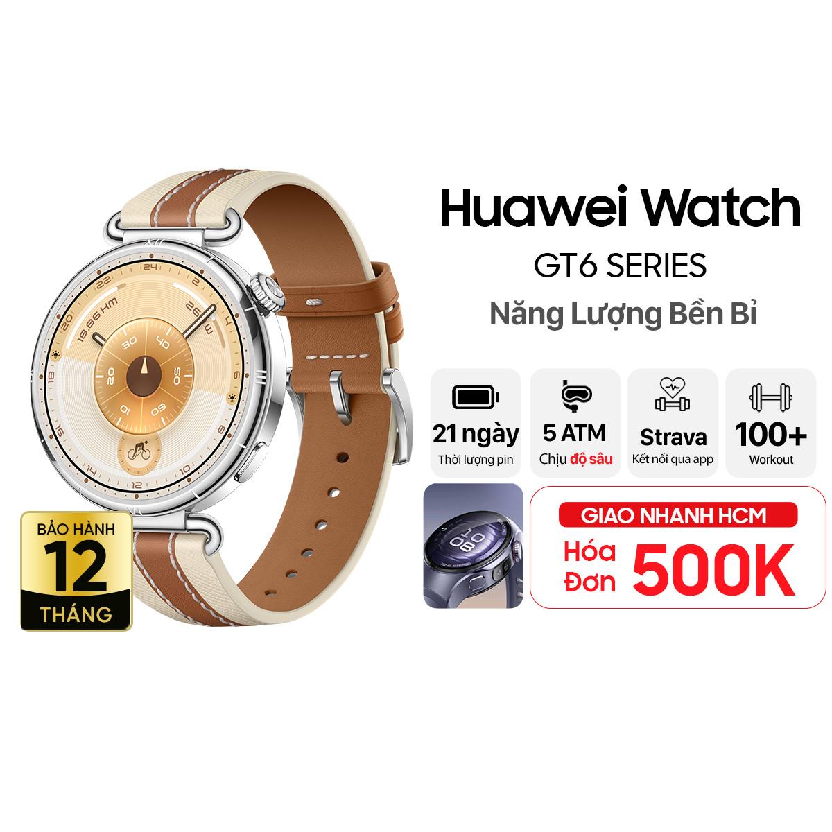 Đồng hồ thông minh Huawei Watch GT6 41mm - Dây Da
