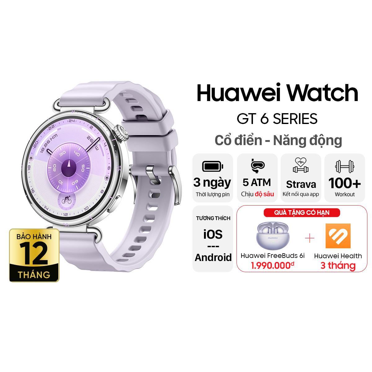 Đồng hồ thông minh Huawei Watch GT6 41mm - Dây Silicone