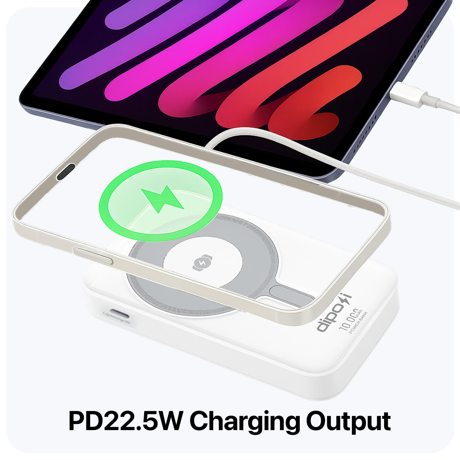 Pin Sạc Dự Phòng DIPOSI DiPow Magnetic 5in1 Digital Display 10000mAh Sạc Nhanh 22.5W PGK-02 Chính Hãng