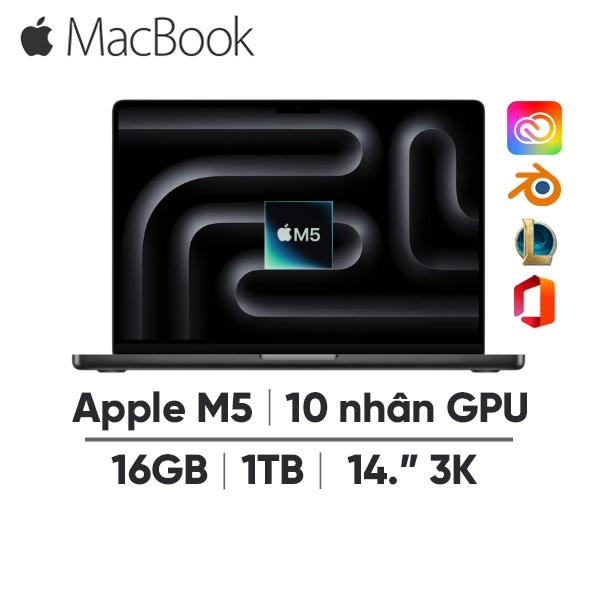 MacBook Pro M5 14 Inch 10 CPU 10 GPU (16GB/1TB) | Chính Hãng Apple Việt Nam