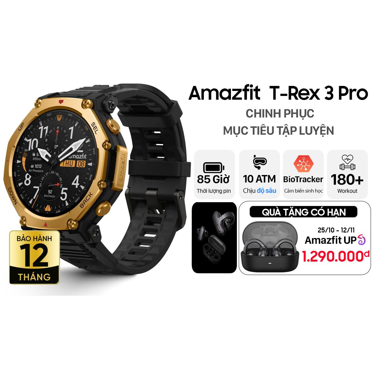 Đồng Hồ Thông Minh Amazfit T-Rex 3 Pro 48mm Dây Silicone Chính Hãng 