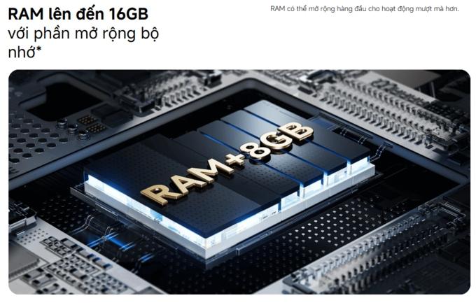 RAM mở rộng tối đa l&ecirc;n tới 16GB
