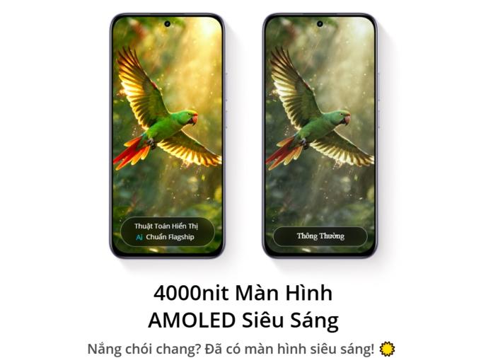 M&agrave;n h&igrave;nh AMOLED 6,7 inch