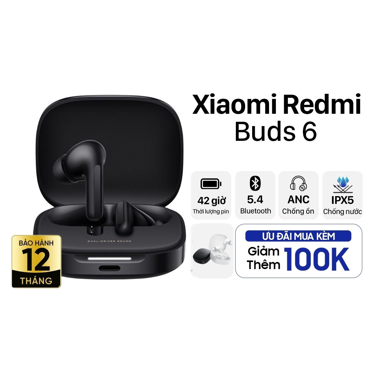 Tai nghe Bluetooth True Wireless Xiaomi Redmi Buds 6 Chính Hãng 