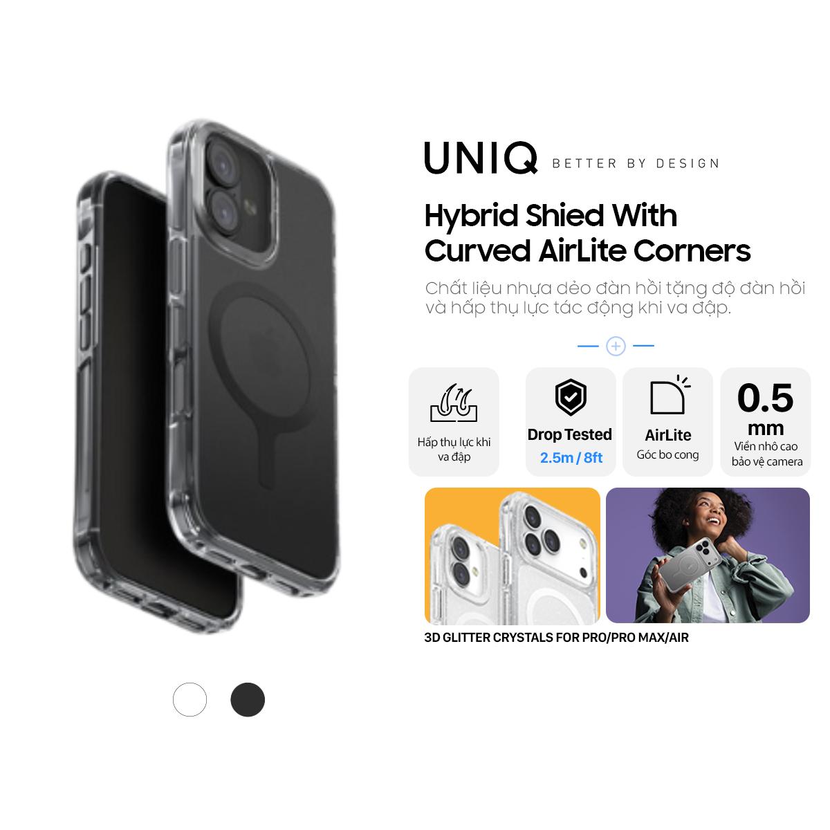 Ốp lưng UNIQ Hybrid Magclick Charging Liftpro Xtreme cho iPhone 17 