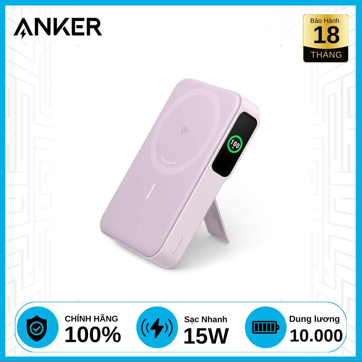Pin sạc dự phòng Anker Maggo A1654 1C 15W 10000mAh chính hãng 