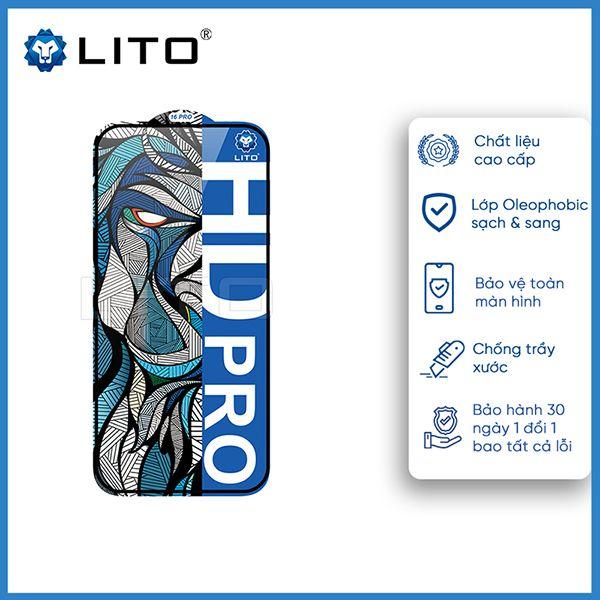 Cường Lực iPhone LITO HD Pro Full Cover Trong Suốt LT-D12 
