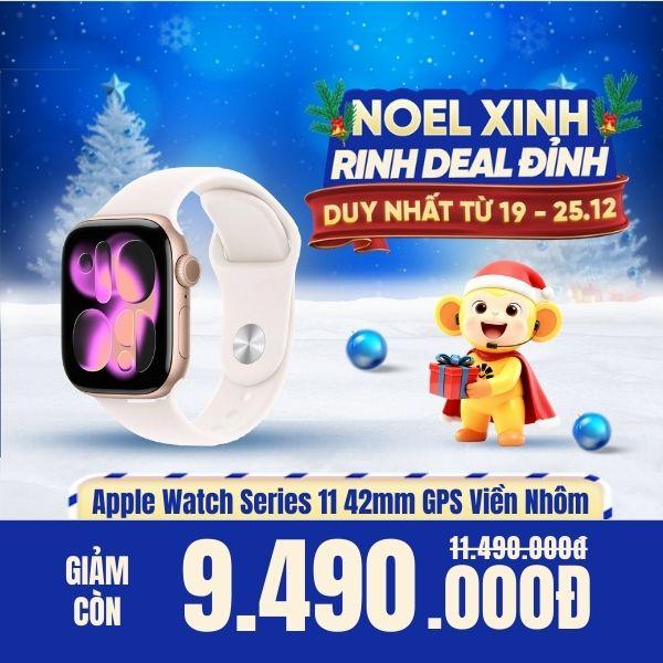 Apple Watch Series 11 42mm GPS Viền Nhôm Dây Cao Su Chính Hãng Apple Việt Nam