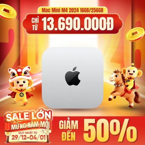 Mac mini M4 2024 10 CPU 10 GPU (16GB/256GB) | Chính Hãng Apple Việt Nam