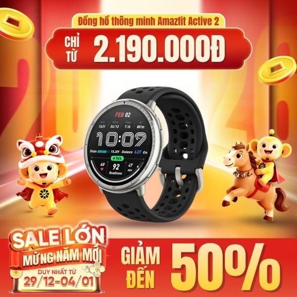 Đồng hồ thông minh Amazfit Active 2 43.9mm Chính Hãng