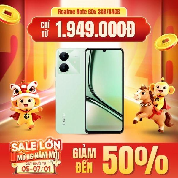 Realme Note 60x 3GB/64GB Chính Hãng