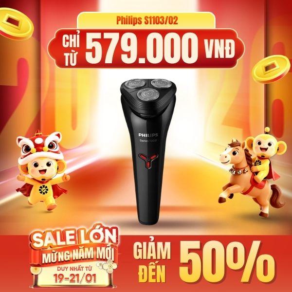 Máy cạo râu Philips S1103/02 Chống Nước IPX7 Chính Hãng