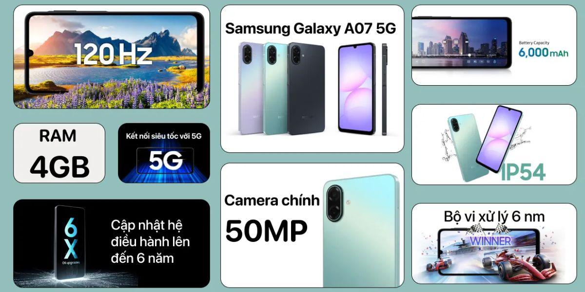 Samsung Galaxy A07 5G 4GB/128GB Chính Hãng - BHĐT