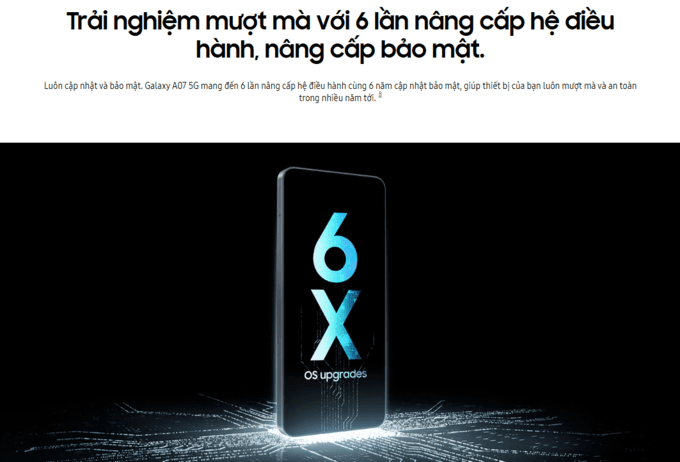 Trải nghiệm l&acirc;u d&agrave;i với One UI v&agrave; cập nhật 6 năm