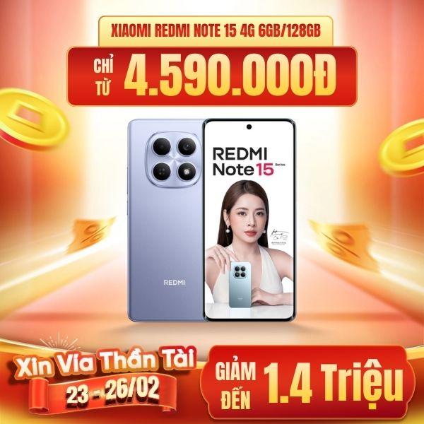 Xiaomi Redmi Note 15 4G 6GB/128GB Chính Hãng