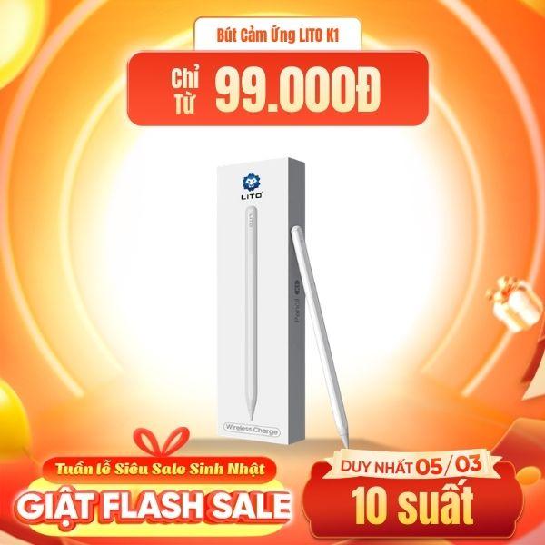 Bút Cảm Ứng LITO K1 Sạc Từ Tính Không Dây, Công Nghệ Chống Tì Tay