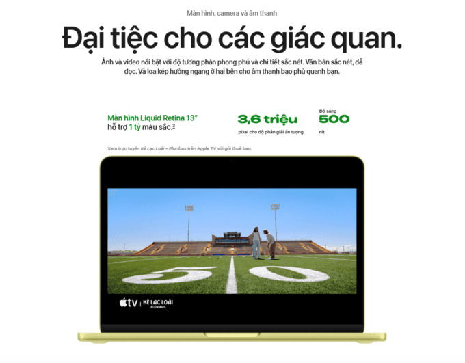 M&agrave;n h&igrave;nh Liquid Retina sống động