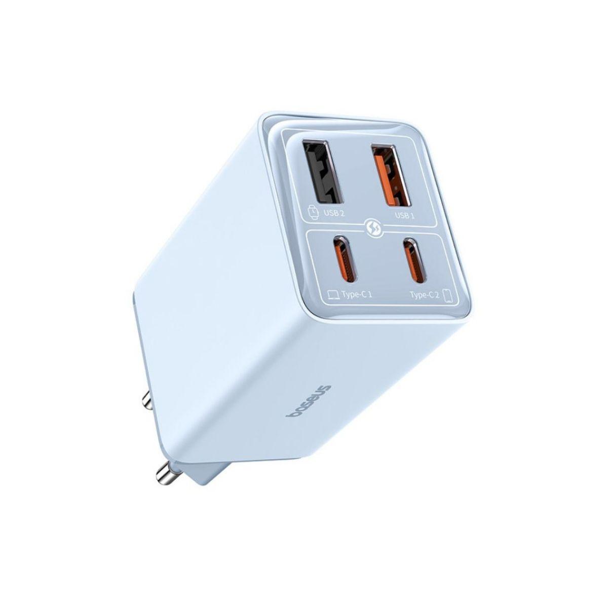 Bộ Sạc Nhanh BASEUS GaN6 Pro 2C+2U 65W | Kèm Cáp Sạc C-C 100W 1m Chính Hãng