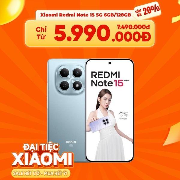 Xiaomi Redmi Note 15 5G 6GB/128GB Chính Hãng