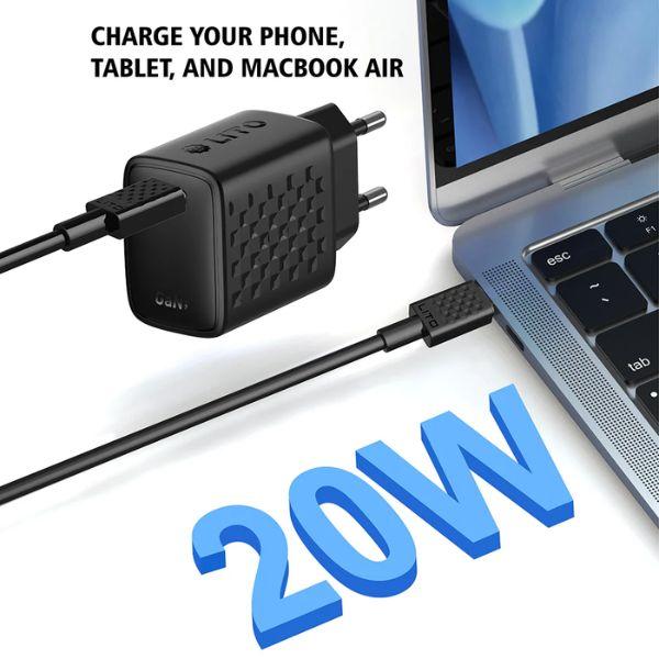 Bộ Sạc Kèm Cáp LITO LC13T 20W Type C Chính Hãng