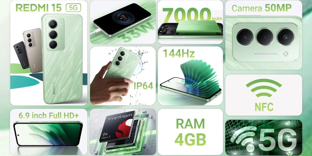 Xiaomi Redmi 15 5G 4GB/128GB Chính Hãng