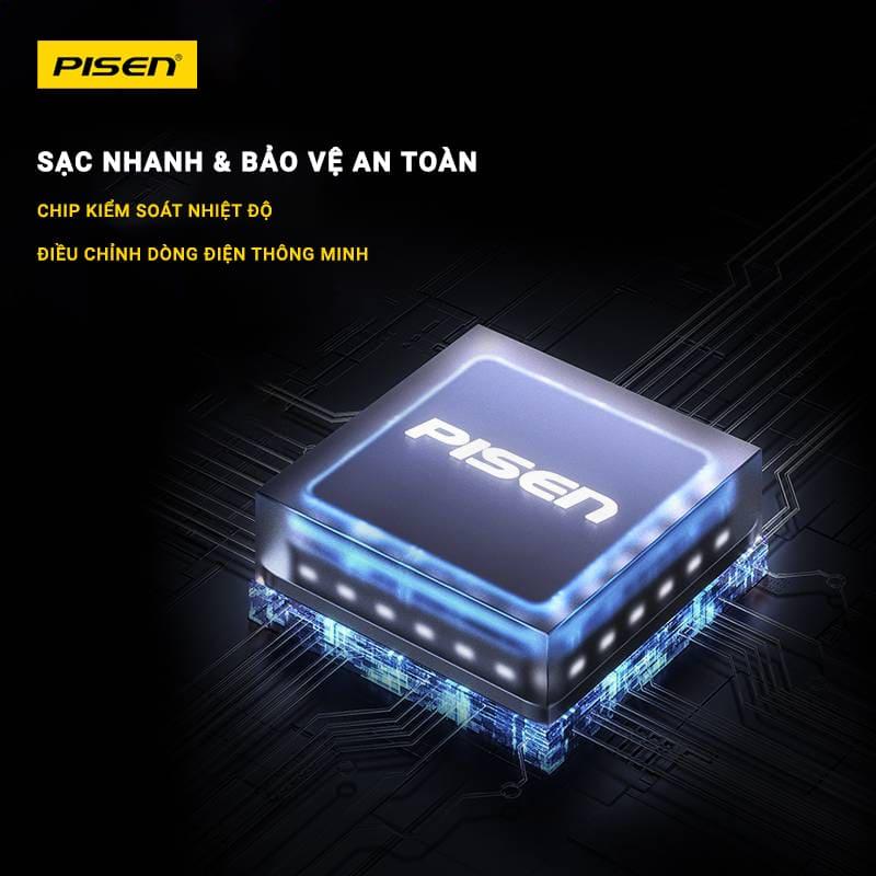 Củ Sạc Pisen Quick Mr White Tiny USB-C 30W Chính Hãng