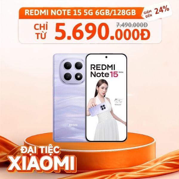 Xiaomi Redmi Note 15 5G 6GB/128GB Chính Hãng