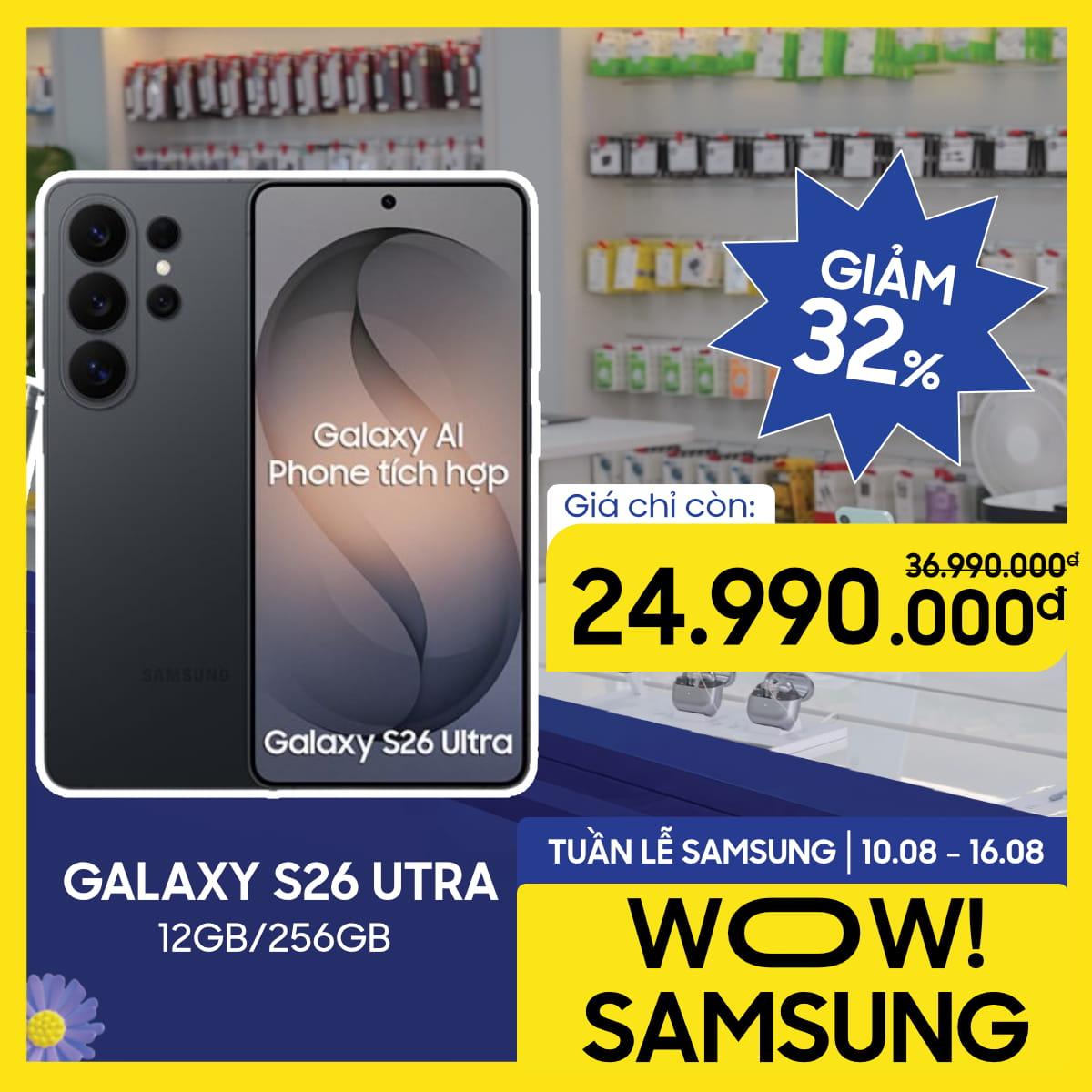 Samsung Galaxy S26 Ultra 12GB/256GB Chính Hãng - BHĐT