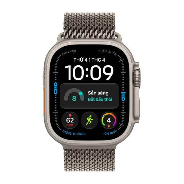 Apple Watch Ultra 4 49mm GPS + Cellular Viền Titanium Tự Nhiên - Dây Milan Chính Hãng Apple Việt Nam
