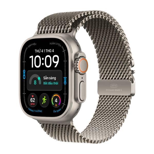 Apple Watch Ultra 4 49mm GPS + Cellular Viền Titanium Tự Nhiên - Dây Milan Chính Hãng Apple Việt Nam