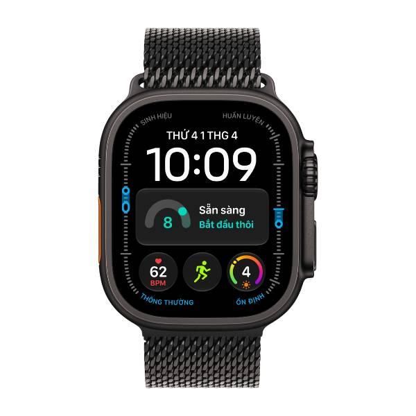 Apple Watch Ultra 4 49mm GPS + Cellular Viền Titanium Đen - Dây Milan Chính Hãng Apple Việt Nam
