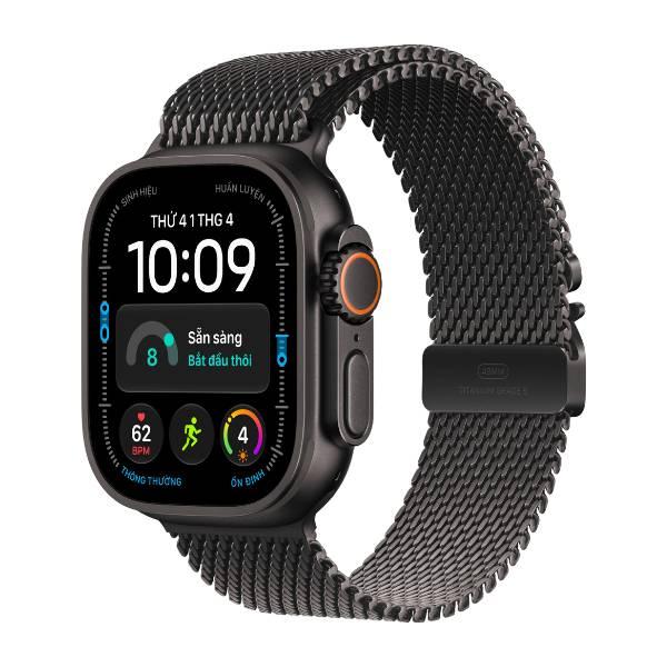 Apple Watch Ultra 4 49mm GPS + Cellular Viền Titanium Đen - Dây Milan Chính Hãng Apple Việt Nam