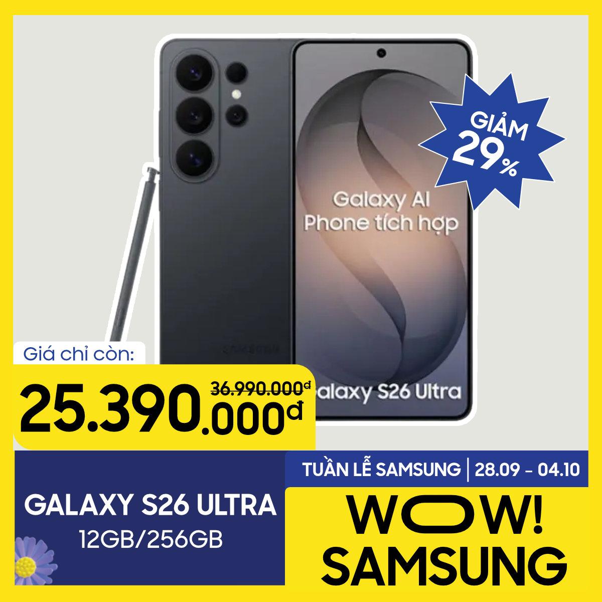 Samsung Galaxy S26 Ultra 12GB/256GB Chính Hãng - BHĐT