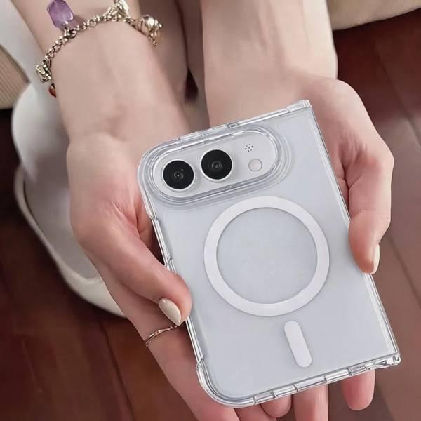 Ốp lưng magsafe trong suốt MIPOW IRONBULL Tempered Glass Cho iPhone Duo